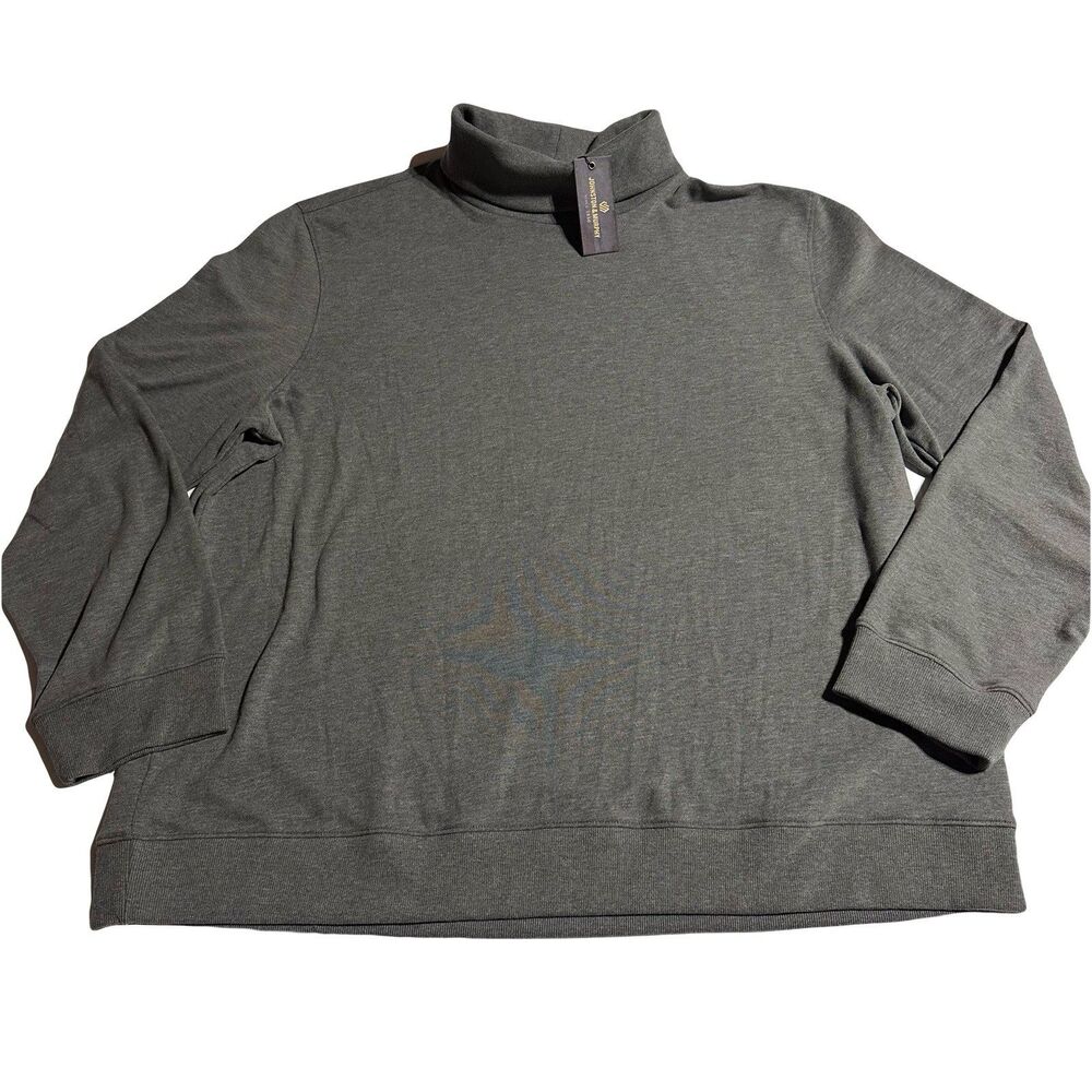 Johnston & Murphy Men’s Gray Knit Turtleneck Sweater Cotton Blend Size XXL R NWT